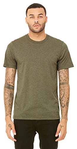 Image of Unisex Jersey Short-Sleeve T-Shirt - HEATHER OLIVE - XS