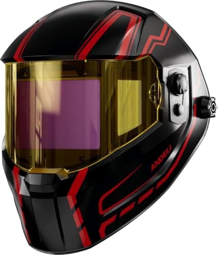 Image of ANDELI Welding Mask Fully Digital Filter, auto darkening welding helmet,7.2"x3.2" Extra Wide large view, Type-C Fast Charging True Color Wide Shade 4/5-9/9-13 for Weld Cut Grind