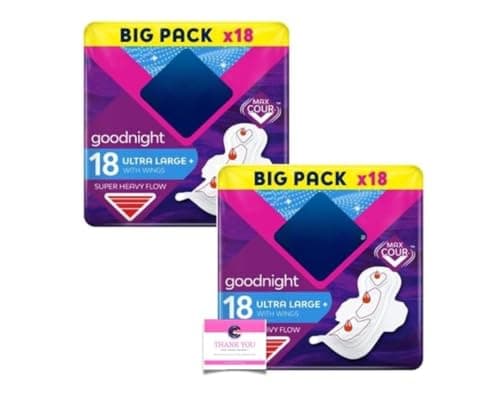 Image of Bodyform Ultra Night Wing Duo, 18 Per Pack, for Super Heavy Flow - Case of 2
