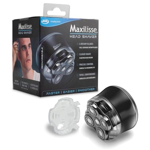 Image of JML Maxilisse Head Shaver for Men - Professional Electric Shaver with 5 Floating Heads, Cordless, Rechargeable & Lightweight Design with Ergonomic Comfort Grip for Ultra-Close Smooth Head Shaving