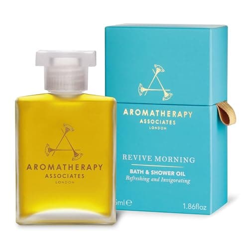Image of Aromatherapy Associates Bath and Shower Oil, Luxury Spa, Natural Bath, Bath Oil, Vegan, Cruelty Free, Environment Friendly (55 ml (Pack of 1), Revive Morning Bath and Shower Oil)