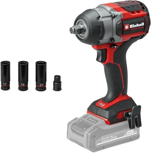 Image of Einhell Professional Cordless Impact Wrench 18V Power X-Change, 750 Nm Torque Level, auto-Stop Setting, Brushless, External Square Bit Socket, Without Battery TP-CW 18/750-C Li BL-Solo