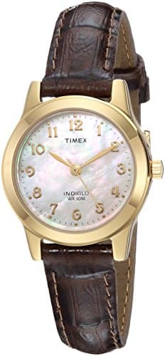 Image of Timex Women's Essex Avenue 25mm Watch, Brown/Gold/MOP, Analog