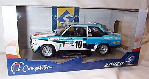 Image of Solido Fiat 131 Abarth Rallye monte Carlo 1980 Rohrl vehicle 1:18 scale diecast model