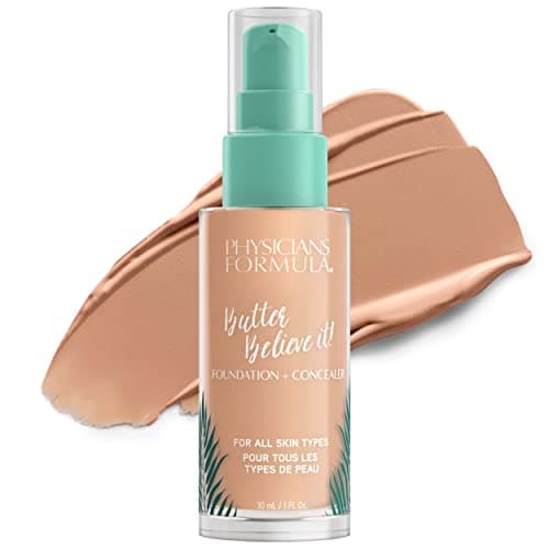 Image of Physicians Formula, Murumuru Butter Believe It! Foundation + Concealer, Creamy Foundation and Concealer for a Radiant Glow, with Murumuru, Cupuaçu, and Tucuma Butter, Light-to-Medium