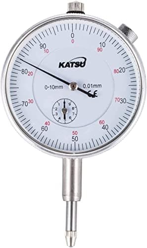 Image of KATSU Dial Test Indicator Gauge 0-10mm, 0.01mm Accuracy Metric Travel Machinist's Dial Indicator Measuring Meter High Precision Instrument Tool 401120