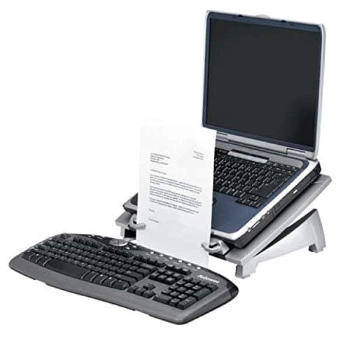 Image of FINCHLEY Fellowes Office Suites Laptop Riser Plus Black/Silver 8036701 + FREE PEN