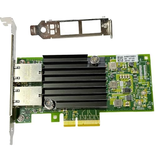 Image of 10GbE RJ45 Network Card Compatible with X550-T2 PCIe Ethernet Card, 2 Ports 10GBASE-T RJ45, PCIe 3.0 x4, SR-IOV Jumbo Frames PXE iSCSI, VLAN 802.1Q NBASE-T 2.5G/5G, CAT6A 100m PCI Network Adapter