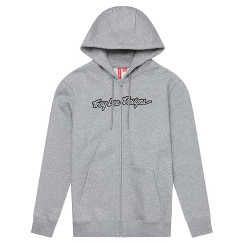 Image of Troy Lee Designs Zip UP Hoodie; Signature Gray Heather LG