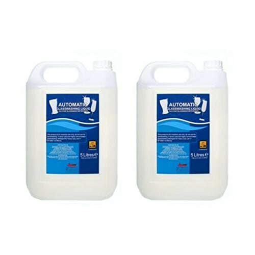 Image of We Can Source It Ltd - 5L Automatic Glasswash Machine Liquid Cleaner – Non-Foaming, Streak-Free Professional Detergent for Bars, Restaurants & Cafés Glassware – Sparkling Finish – Pack of 2
