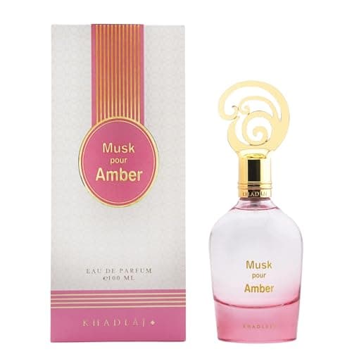 Image of Khadlaj Musk Pour Amber Eau de Parfum (EDP) 100ml Spray – Luxurious Oriental Fragrance for Men & Women – Warm Amber Musk Vanilla Floral Notes – Long-Lasting & Elegant Scent