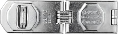 Image of ABUS Hinged hasp and Staple 110/155 - Device for Padlocks - for Opening Doors and Corner Solutions - ABUS Security Level 8 - Silver