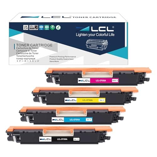 Image of LCL 4PK Remanufactured Toner Cartridge 130A CF350A CF351A CF352A CF353A Replacement for HP Color LaserJet Pro MFP M176 M176FN M177 M177FW