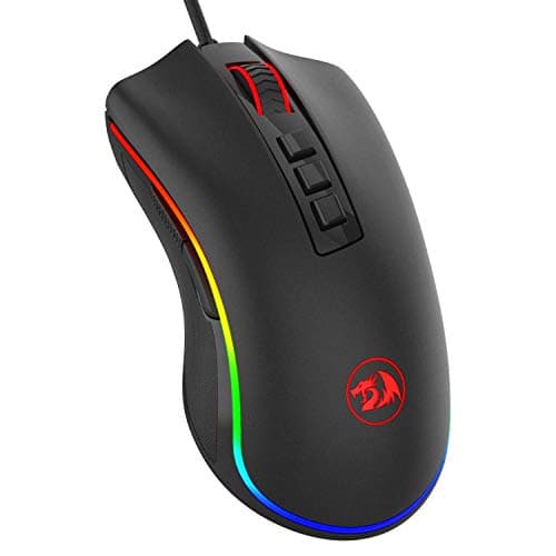 Image of Redragon M711 PC Gaming Mice, Wired Mouse, 7 Programmable Buttons, Customizable RGB Lighting Mouse, 10,000 DPI, Ergonomic Mouse, Lightweight Mice, for Laptop, Desktop, PC (Black)