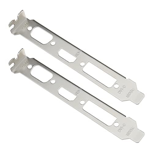 Image of SG Store 2 Pieces Full Height Profile Brackets for HDMI DVI VGA Video Graphics Card Computer Case Replacement Components 12x1.8cm