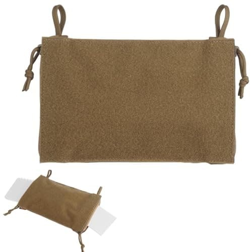 Image of LZAQHMT Tactical Admin Pouch With Hook And Loop, Quick Release Side Tool Storage Insert Organizer Bag - Universal For Tactical Gear Backpack Vest(CB)