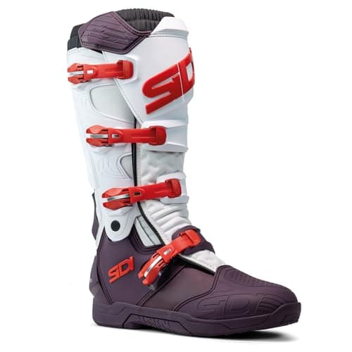 Image of SIDI X Power SC Off Road Boots, White/Burgundy, UK 11