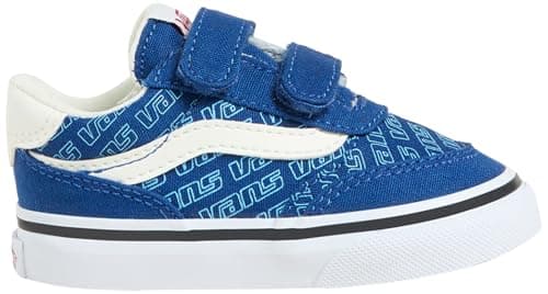 Image of Vans Unisex Kids Brooklyn LS V Sneaker,Retro Logo True Blue, 4.5 UK Child