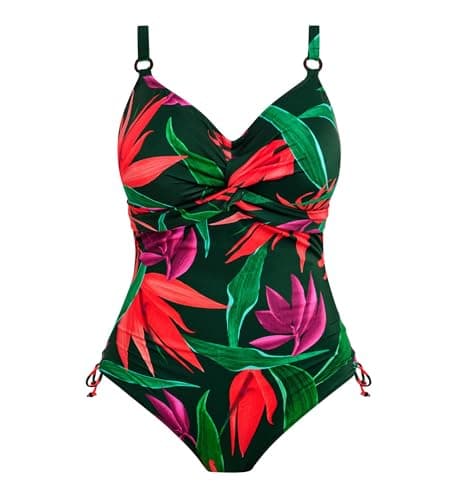 Image of Fantasie Swim Women's Pichola Underwire Twist Front Swimsuit with Adjustable Leg, Mangrove, 40FF