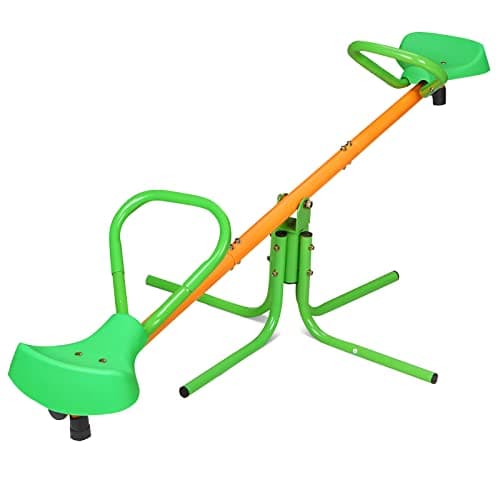 Image of FUNJEPE 360 Degree Rotation Outdoor Kids Spinning Seesaw Sit and Spin Teeter Totter Outdoor Playground Equipment Swivel Teeter Totter for Backyard
