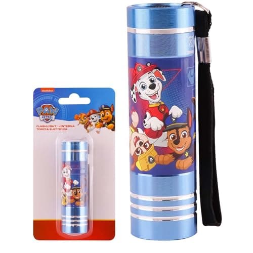 Image of SRV Hub® Paw Patrol Flashlight Torch, 9 LED Torch with Colors LED Flashlight Mini Torch for Kids Featuring TV Characters for Boys 3+ Years - Paw Patrol Blue
