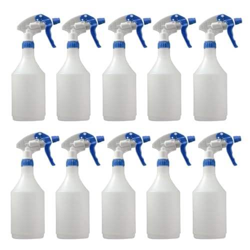 Image of Avern Large 750ml Spray Bottles Plastic (10 Pack) BLUE For Cleaning Solutions Gardening & Home Use, Plant, Water, Durable Trigger Sprayer, Refillable Mist Spray Bottle Heavy Duty Large 750ML