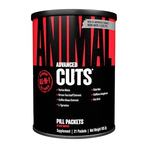 Image of ANIMAL Cuts – All-in-one Formula with Over 35 Ingredients, Including Caffeine, ashwagandha & Ginseng – Thermogenic Supplement to Support Weight Loss – 21 Pill Packs