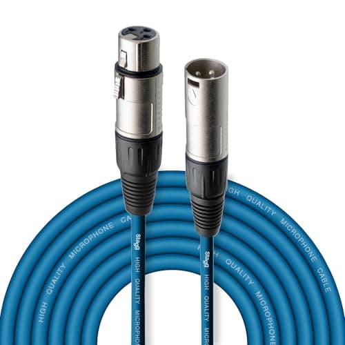 Image of Stagg SMC6 CBL 6 m XLR to XLR Microphone Cable - Blue