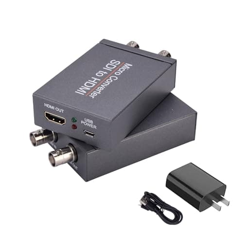 Image of SDI to HDMI Converter with SDI Loop Out, 1080p HD-SDI / 3G-SDI/SD-SDI to HDMI Video Audio Converter, BNC to Adapter for SDI Camera Monitor Projector