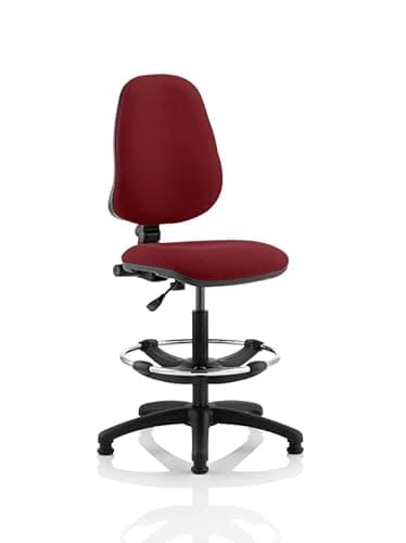 Image of DYNAMIC Permanent Contact Backrest Task Operator Chair Without Arms Eclipse I Ginseng Chilli Seat High Back and Hi Rise Draughtsman Kit
