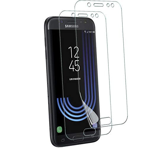 Image of TECHGEAR [2 Pack] Screen Protectors to fit Samsung Galaxy J5 2017 (SM-J530 Series) [ghostSHIELD Edition] Genuine Reinforced TPU Screen Protector Guard Covers with Full Screen Coverage