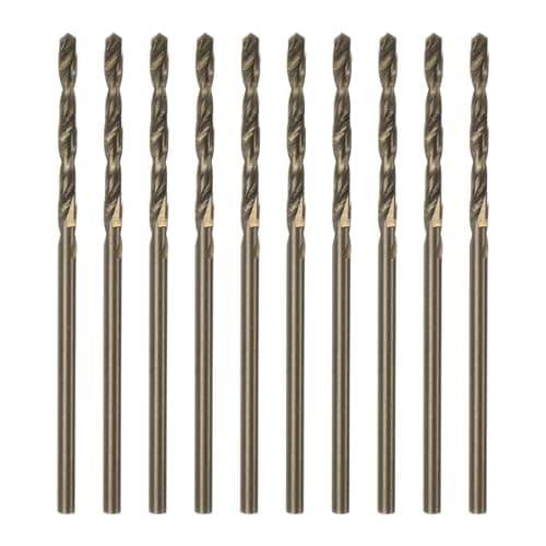 Image of sourcing map 10pcs Cobalt Jobber Drill Bits 1.7mm / 0.067" M35 High Speed Steel HSS Twist Drilling Bit Tool for Stainless Steel Copper Wood Plastic and other Hard Materials