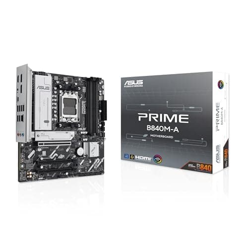 Image of ASUS PRIME B840M-A CSM AMD B840 mATX motherboard, DDR5, PCIe 4.0 Ready, 3xM.2 slots, 2.5Gb Ethernet, DisplayPort, HDMI, rear and front USB 5Gbps Type-C support, BIOS FlashBack, Corporate Stable Model
