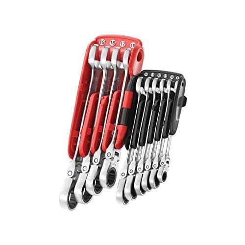 Image of Facom FCM467FJP10 467F.JP10PB Metric Flex Ratcheting Spanner Set (10 Pieces)