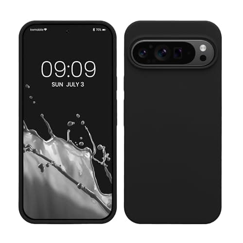 Image of kwmobile Case Compatible with Google Pixel 9 Pro XL Case - TPU Silicone Phone Cover with Soft Finish - Black