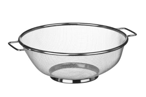 Image of Premier Housewares Round Stainless Steel Sieve With Dual Handles | Fine Mesh Metal Sieve Colander For Kitchen Use | Sturdy Steel Colander Strainer For Draining Ingredients
