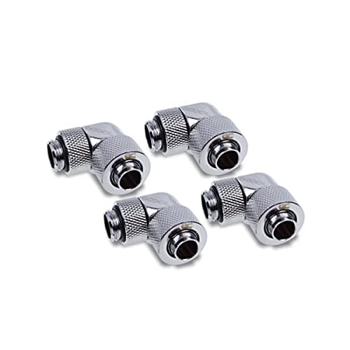 Image of Alphacool Eiszapfen 13/10 mm Compression Fitting 90° Rotatable G1/4-4pcs Set Chrome