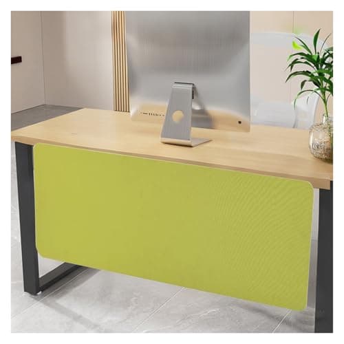 Image of Under Desk Privacy Screen, Clamp On Office Desk Divider Panel Privacy Shield for Home Office, No Drill Draft Excluder & Kick Plate
