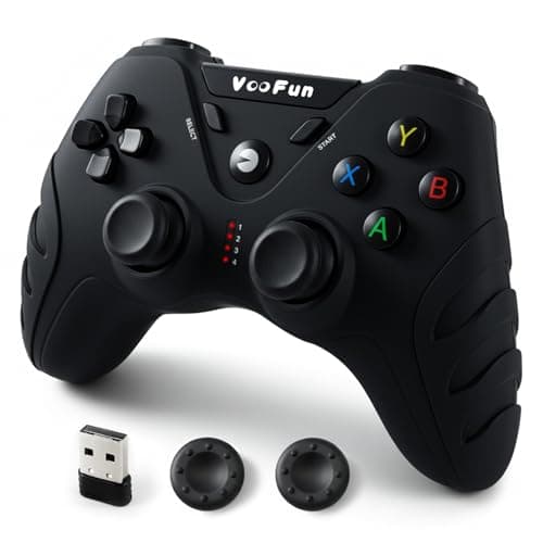 Image of VooFun PC Controller, 2.4G Wireless Game Controller with Hall Effect Joysticks (No Drift), PS3 Gamepad with Dual Vibration for PS3, PC Windows, Steam, Raspberry Pi, Android Smart TV/TV Box