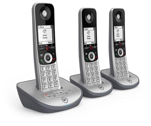 Image of BT Advanced Z Cordless Landline House Phone, 100 Percent Nuisance Call Blocker, Call Block Button, Answering Machine, Trio Handset Pack