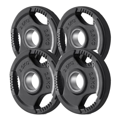 Image of KK Weight Plates Cast Iron Barbell Weight Set - 2 Inches Hole Weight Plate Set For Women & Men - Non- Slip, Durable & Long-Lasting Olympic Weight Plates - Gym Equipment For Home & Gym (4 X 2.5KG)