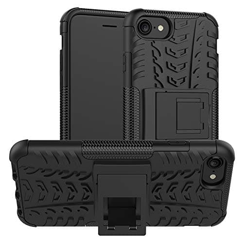Image of iCatchy For iPhone SE 2020 Case,iPhone 8 Case,iPhone 7 Case Heavy Duty Hard Tough Dual Layer Hybrid Shockproof Cover compatible For iPhone SE 2020 Phone Case (Black)