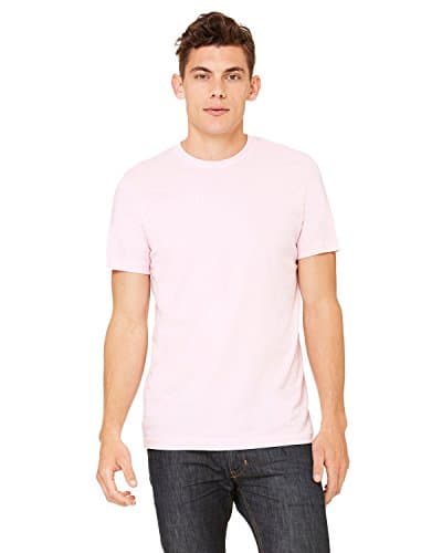 Image of Canvas Unisex Jersey Crew Neck T-Shirt/Mens Short Sleeve T-Shirt (XL) (Soft Pink)