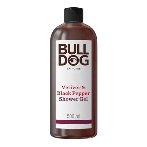 Image of Bulldog Skincare Vetiver & Black Pepper Shower Gel for Men, Natural, Refreshing Men's Shower Gel, 500 ml