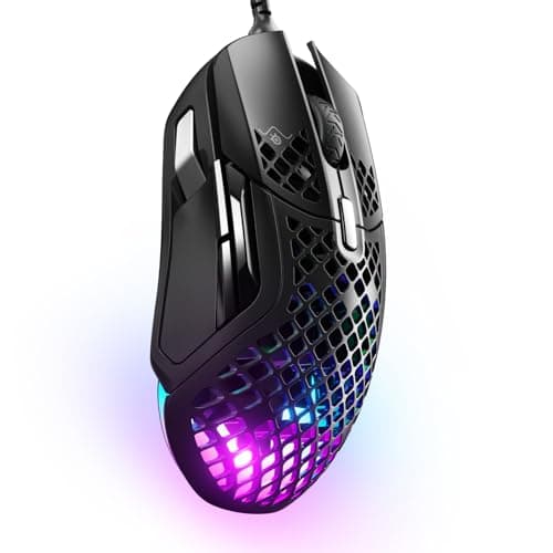 Image of SteelSeries Aerox 5 - Holey RGB Gaming Mouse - Ultra-lightweight Water Resistant Design - 18K DPI TrueMove Air Optical Sensor - 9 Programmable Buttons