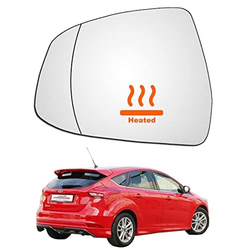 Image of BIAREN Wing Mirror Glass Left Passenger Side Heated For Ford Focus Mk2 Mk3 2008-2018 Mondeo Mk4 2007-2014 BS7117K741HA 7S7117K741AA 1746423 1469511 Wing Mirror Glass + Back Plate