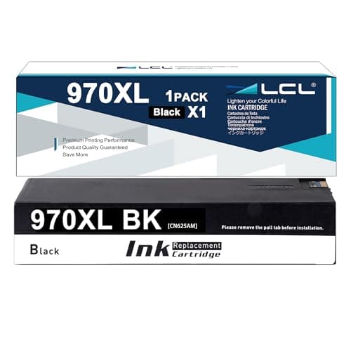 Image of LCL 970XL High Yield Black Ink Cartridge Replacement for HP 970 970XL CN621AE CN625AE Replacement for HP Officejet Pro X451DN X451DW X476DN X476DW X551DW X576DW X576dn MFP (1-Pack)
