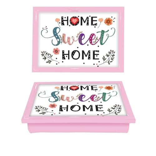 Image of Lap Tray Home Sweet Home Bean Bag Cushion Base LapTray cushioned Breakfast Bed tray