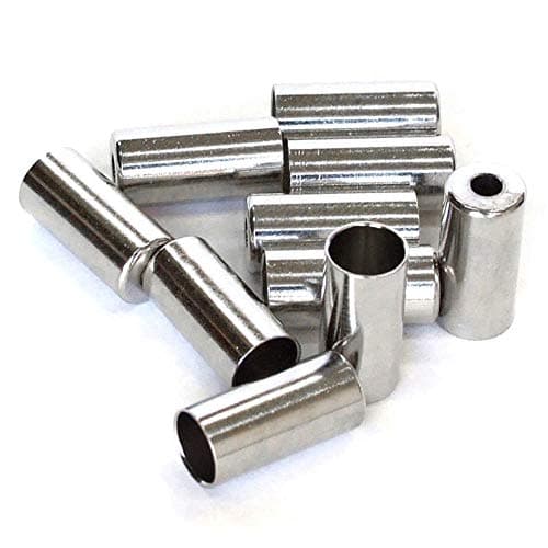 Image of Campagnolo Brake Cable Ferrules, Silver, Pack of 10