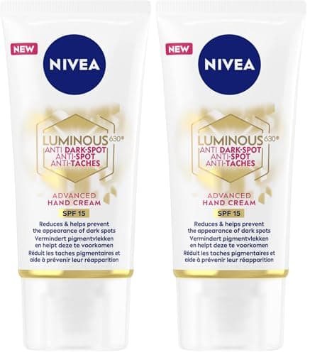 Image of NIVEA LUMINOUS 630 Anti Dark Spot Advanced Hand Cream (50ml), Skin Cream Enriched With Hyaluronic Acid, Nourishing Hand Cream For Luminous Skin (Pack of 2)